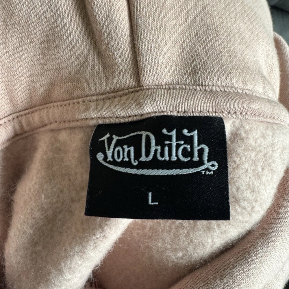 Von Dutch Leopard Print Fleece Sweatshirt